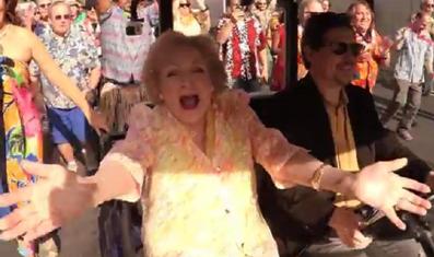 betty white birthday flash mob