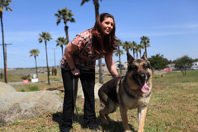 Meagan Leavey and Rex