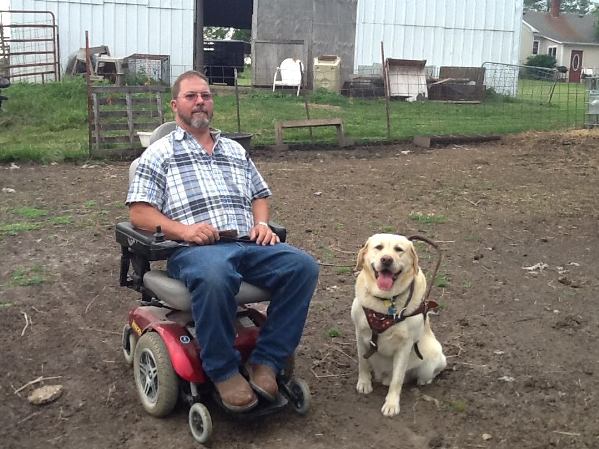 PHARM Dog USA Odie and farmer Bruce Trammell