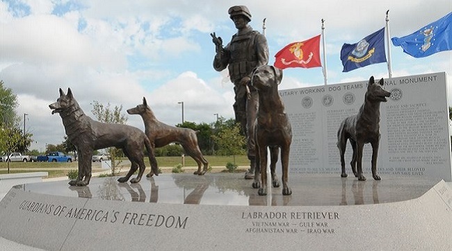 US War Dog Memorial monument